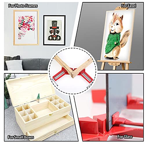 Fippy 4PCS Corner Clamps for Woodwork, 90 Degree Right Angle Clamps Adjustable Wood Vice Miter Clamp for Picture Photo Frame Glass Fish Tank DIY