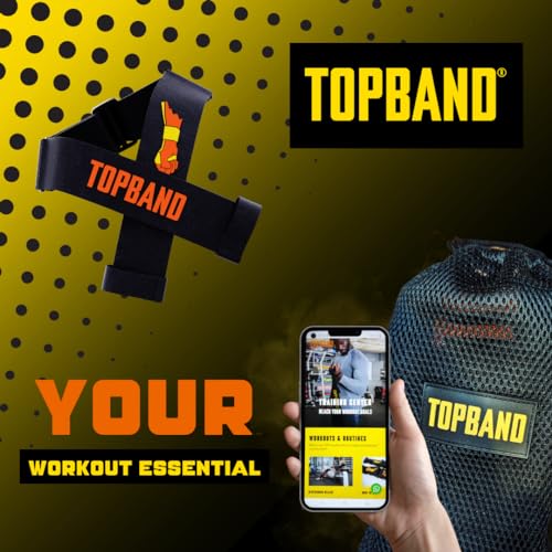 TOPBAND PRO - Adjustable Resistance Training Band. 250lbs Resistance Power. Home Gym. Attachabe & Wearable. Thousands of excercise possibilities.