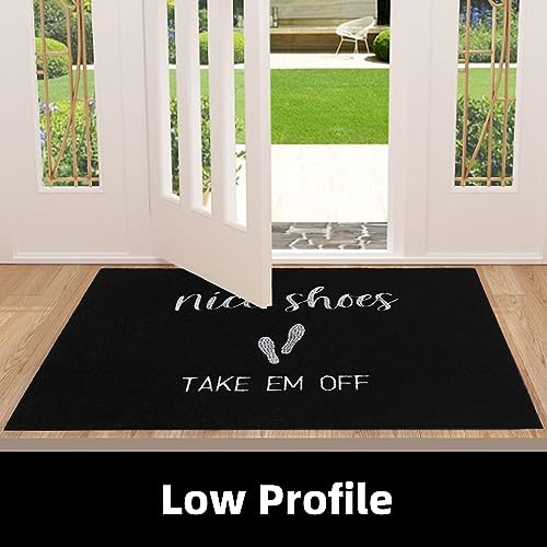 MTOUOCK 17" x 30" Welcome Mats Outdoor, No Slip Funny Front Door mat for Home Entrance, Easy Cleaning Welcome Matt for Front Door, Low Profile Cu