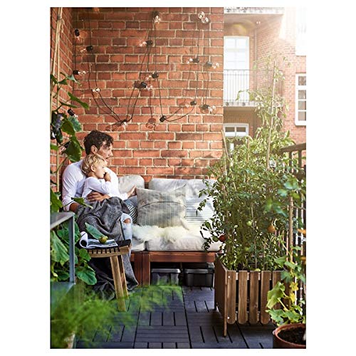 ÄPPLARÖ One-seat section, outdoor, brown stained, 63x80x73 cm durable and easy to care for. Outdoor sofa sections. Lounging, relaxing furniture.