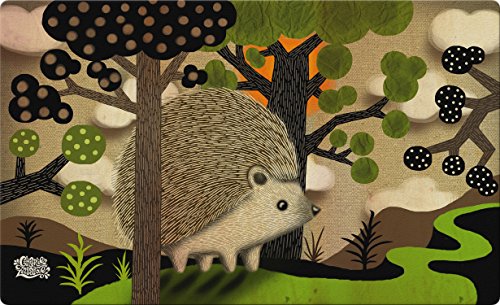Toland Home Garden Happy Hedgehog 18 x 30 Inch Decorative Cute Floor Mat Animal Forest Doormat