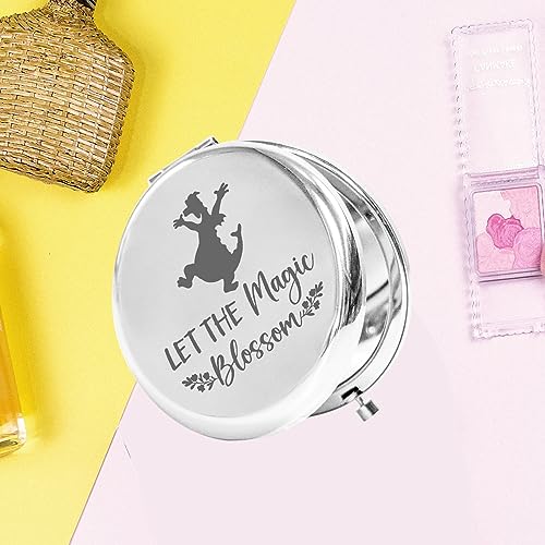 KEYCHIN Figment Dragon Pocket Mirror Purple Figment Fans Gifts Let The Magic Blossom Compact Makeup Mirror for Women Girls (Magic Blossom-S)