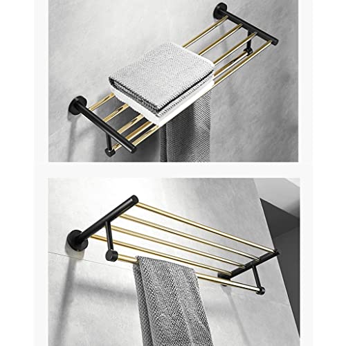 HIGOH Towel Racks,Bathroom Towel Rack Wall Mounted Towel Holder,Bathroom Accessories Bathroom Shelf,Towel Rack,Towel Holder,Towel Hanger,Brass Ba