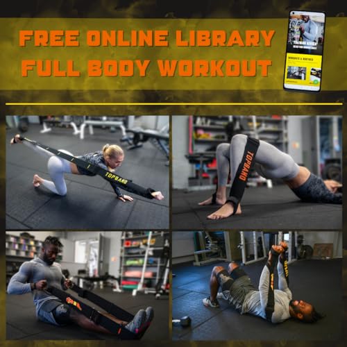 TOPBAND PRO - Adjustable Resistance Training Band. 250lbs Resistance Power. Home Gym. Attachabe & Wearable. Thousands of excercise possibilities.
