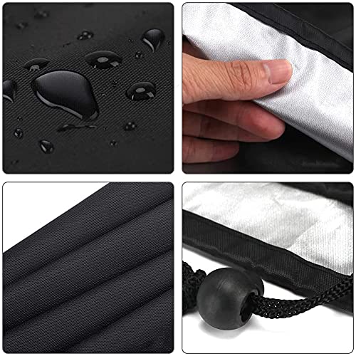 COOSOO Patio Chairs Cover Oxford Cloth Waterproof Dust-proof Sofa Furniture Cover Deep Seat Cover Protector for Outdoor Open Air Balcony Wicker C