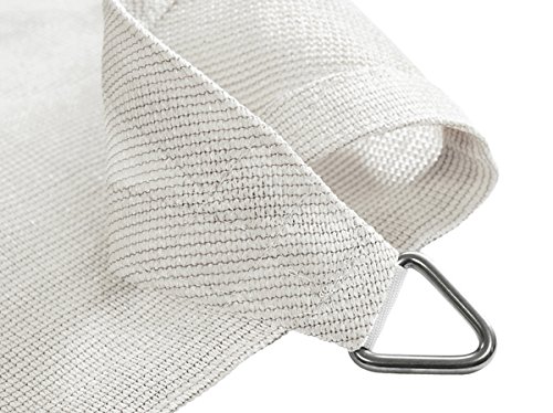 Kookaburra 2m Triangle 320gsm Knitted Sun Sail Shade Canopy 93.3% Commercial Grade UV Block (Polar white)