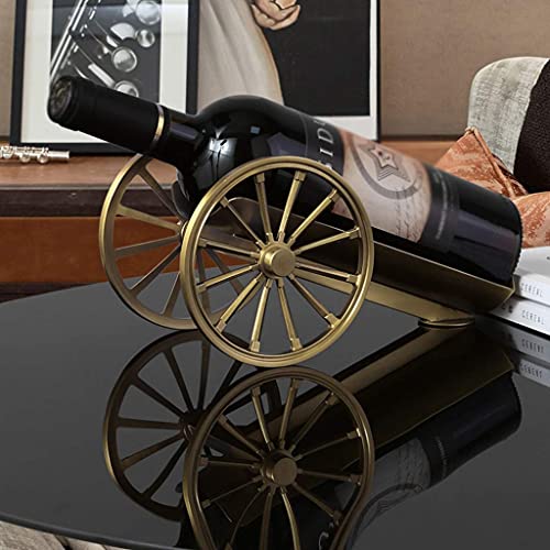 NEOCHY Modern Creative Pure Copper Wine Rack Decoration Artillery Car Home High-End Wine Shelf Diagonally Placed Living Room Wine Cabinet Decorat