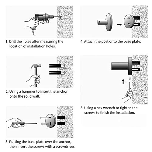 Towel Ring Wall Mounted Square Style Stainless Steel Bath Towel Holder Rack Towel Hanger for Kitchen Hotels Bathroom Toilet (Color : Matte Black)