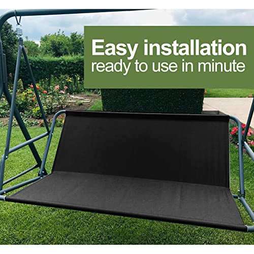 Replacement Garden Swing Seat Cover, Durable 600D Oxford Fabric Garden Swing Chair Cover Outdoor, Fit for 2 and 3 Seater Swing Chair 168 x 56 x 5