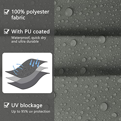 OFFCUP Sun Shade Sail, 2m x 3m Rectangle Awning Canopy, 160gsm Waterproof Shade Sail Garden Sun Sail Patio Canopy 95% UV Block with Free Rope, fo