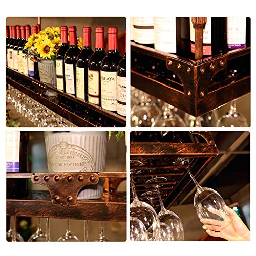 Stylish Simplicity Wine Rack Simple Style Retro Wrought Iron Metal Household Glass Wine Glass Multi-Function Wine Rack - Restaurant Kitchen Bar A