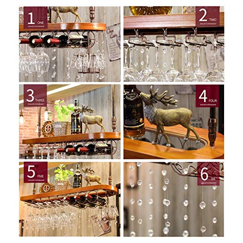 Inverted Wine Racks Simple Ceiling Style Multi-Functional Display Home Goblet Wine Racks Restaurant Kitchen Bar Adjustable Height Floating Wine R