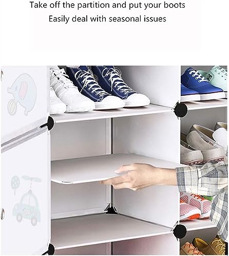 KRHINO Shoe Rack Shoe Storage Organizer Tower, Modular Cabinet Shelving For Space Saving, Shoe Rack Shelves For Shoes, Boots, Slippers (Color : S