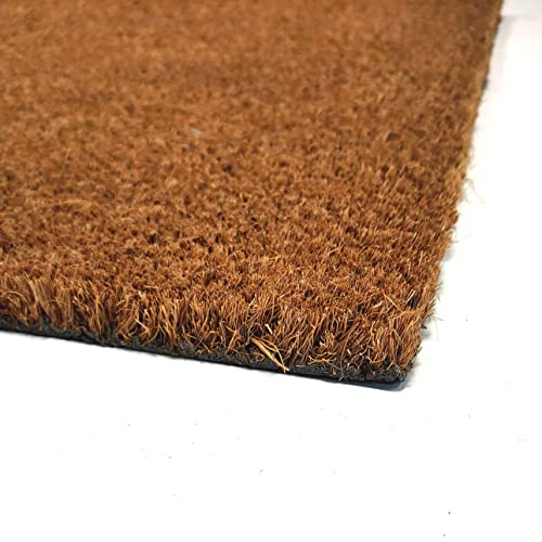 Black Ginger | Heart Animal Print Door Mat | Coir with Rubber Backing | 75 x 45 cm