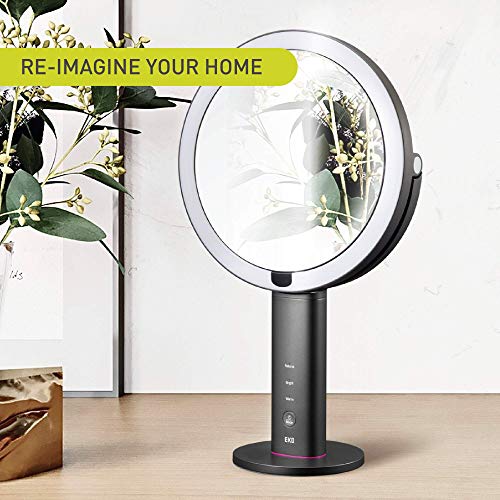 EKO iMira Magnifying Mirror With Light - USB Rechargeable Double Sided LED Magnifying Mirror with Smart Sensor - Advanced Ultra Clear Light Up Ma