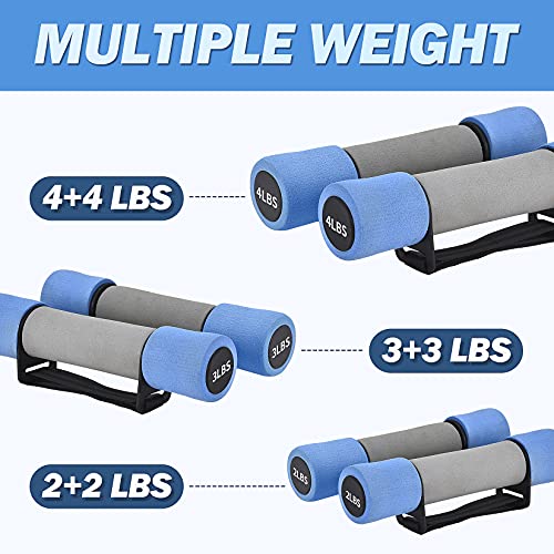 Cansena Dumbbells Hand Weight Set of 2, Exercise & Fitness Dumbbell with Anti-Slip Soft Grip & Hand Straps for Home Gym Equipment Workouts Weight