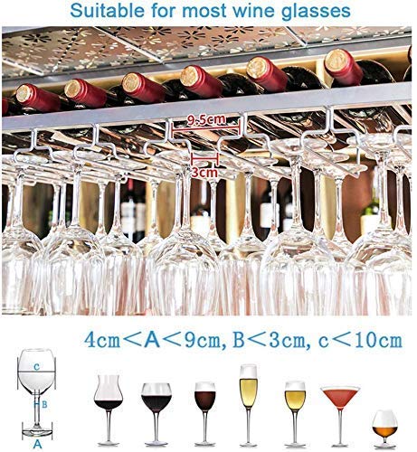 MiroDo Ceiling Wine Rack Height Adjustable Hanging Wine Glass Rack Liquor Bottle Storage Holders Bar Creative Wine Rack Goblet Rack Bar Counter R