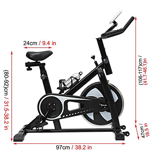 N/A Max Load Weight Static Bicycle Exercise Bike Indoor Cycling Bike Cardio Bike Silent Bicycle Cycling Flywheel Home Fitness
