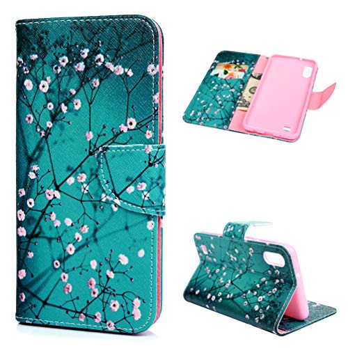 Samsung Galaxy A10 Case, Shockproof PU Leather Flip Notebook Wallet Case with Magnetic Closure Stand Card Holder ID Slot Money Pouch Folio TPU Bu