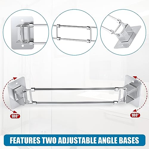 RV Bathroom Corner Storage Bar, Stainless Steel RV Camper Travel Trailer Bathroom Shower Corner Storage Bar RV Bathroom Accessory RV Accessory fo