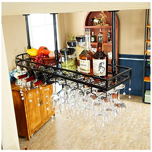 Simple Inverted Wine Rack Vintage Multi-Function Creative Living Room Display Wine Glass Holder Household Goblet Holder Adjustable Height Bar Res