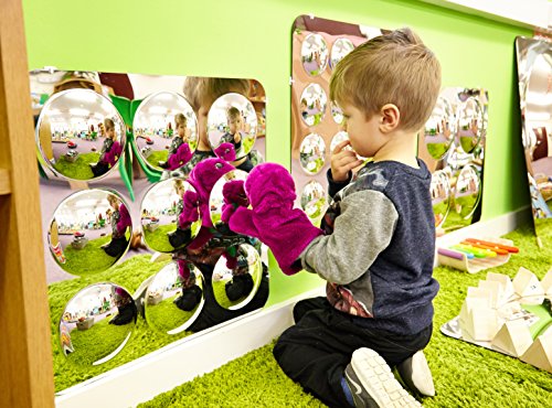 TickiT 72408 Large 9-Domed Acrylic Mirror Panel & 54517 SiliShapes Sensory Circle Set