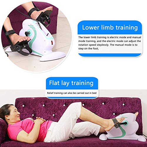 LUNEZY Pedal Trainer Bike, Electric Exerciser for Seniors Physiotherapy Rehabilitation equipment Cycle for Arm/Leg Exercise Stationary