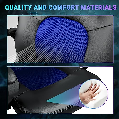 BASETBL Gaming Chair, Office Chairs Swivel Racing Work Chair with Lumbar Support, Leather PC Gaming Chair, Adjustable Desk Chairs for Home Office