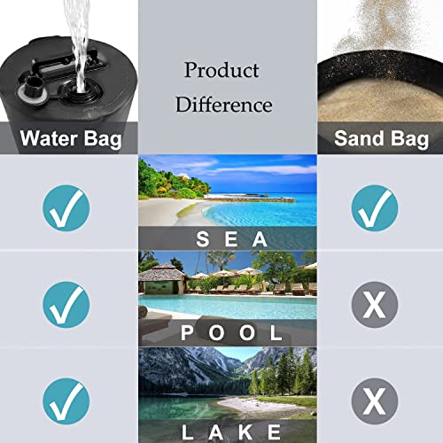 MRWiZMS Gazebo Water Weights Bag, Portable Leg Weights Water Fillable Weights,Leg Weights for Pop Up Gazebo,Patio Umbrella, Outdoor Furniture,4 P