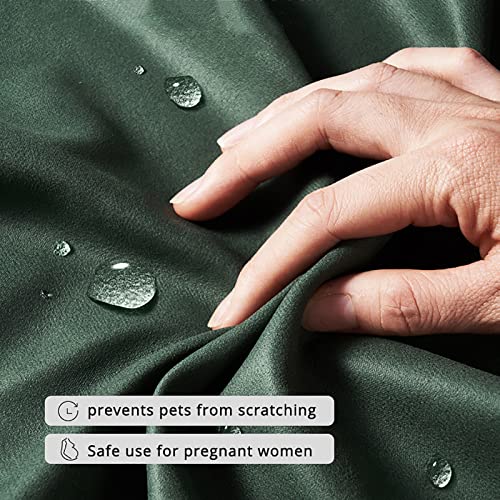 Rectangle Storage Bench,Solid Wood End of Bed Bench with Storage,Leather Upholstered Storage Bench,Modern Storage Chest Bedroom Bench-Blue 100x40