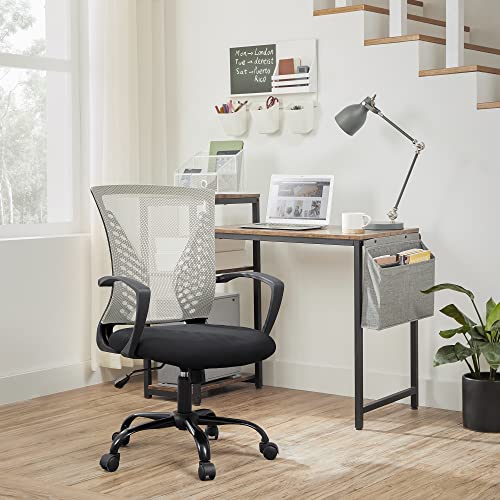 SONGMICS Office Chair, Mesh Chair, Swivel, Height Adjustable, Tilt Function, Breathable Mesh Seat and Backrest, for Study Office Studio, Max Load