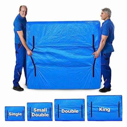 BI&KO Mattress Cover for Moving and Storage, Waterproof Mattress Protector Tarp for Bed, Durable Mattress Bags for Carrying Household Essentials,