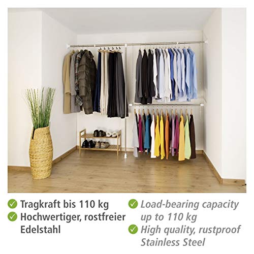 Brabantia Telescopic Clothes Rack System, Silver, 3-Piece