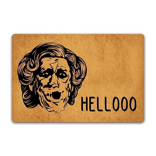 LuckyChu Funny Floor Mat Rug Non-Slip No Soliciting Violators Will Be Sacrificed to The Old Gods Not The New Entrance Indoor Outdoor Bathroom Kit