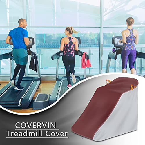 COVERVIN Treadmill Cover,Sports Running Machine Waterproof Protective Cover,600D Oxford Cloth Material All Weather Waterproof Dustproof UV Protec