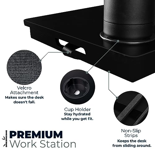 Treadmill Desk Attachment, Adjustable Sturdy Stand Up Desk for Laptop, Computer, and Workstation