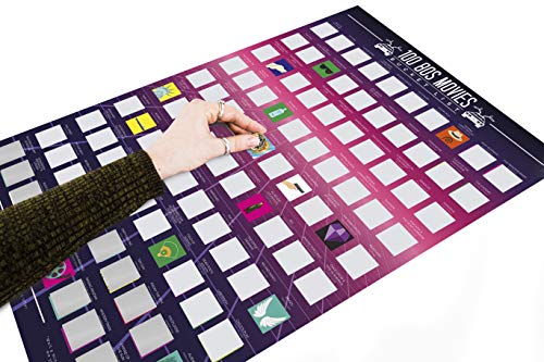 Gift Republic 80s Movies 100 Bucket List Scratch Poster ,White, 42 x 60cm