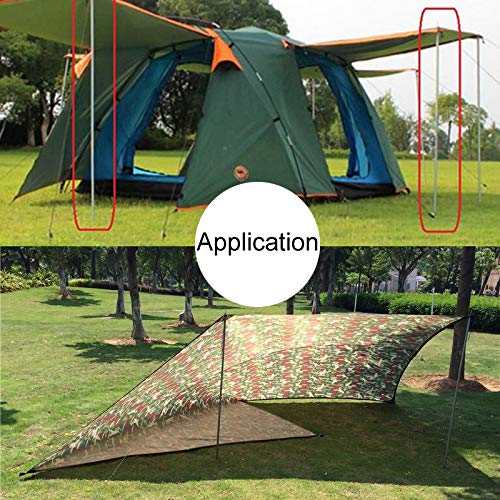 Hipier Tent Poles Camping Poles for Tarp Awning Sun Shade Sail Pole Adjustable Canopy Poles Set of 2