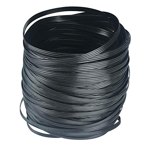 Mhome Plastic Woven Rattan Repair Material for Outdoor Garden Patio Furniture, Durable Wicker Bench Chair Table Repair Kits (Black)