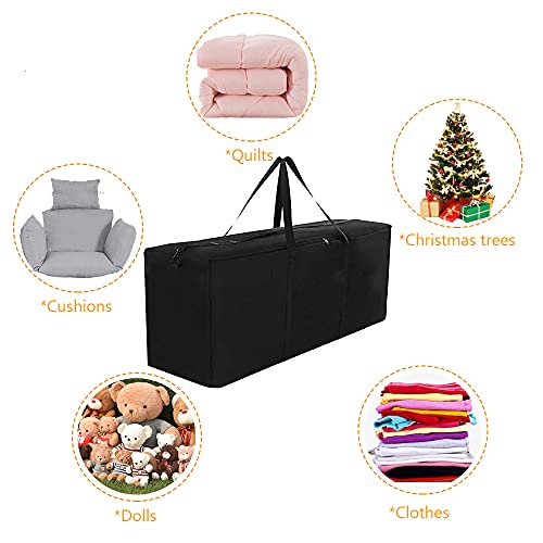 Garden Cushion Storage Bag Large Outdoor Set Cushion Carrying Bag Furniture Cover Storage Bags Waterproof Dustproof With Handles and Zipper Chris
