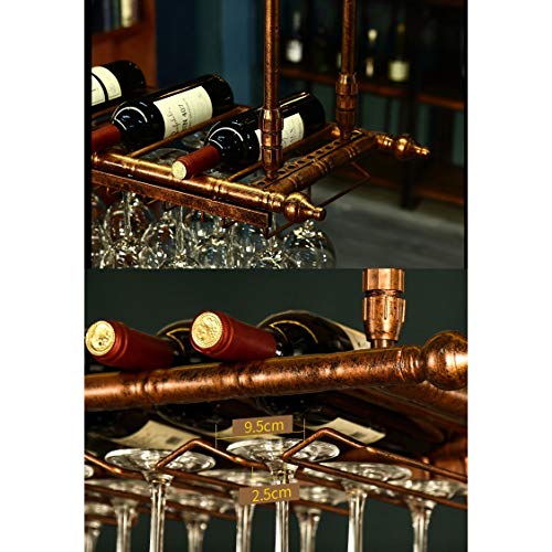 PIBM European Style Suspension Fashion Creative Wine Glass Rack|Wine Rack|Ceiling|Wine Bottle Rack Bar|Restaurant|Bar Counter|Goblet Holder Adjus