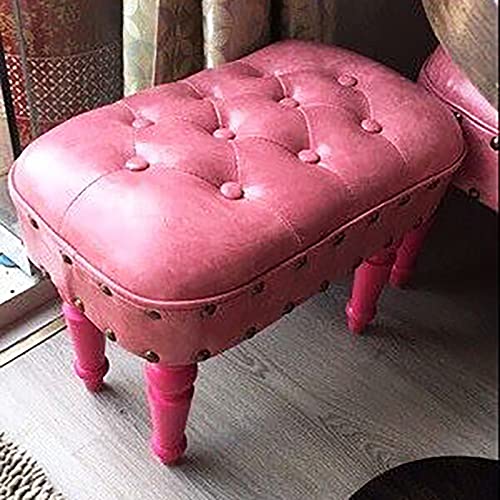 Leather Bench,Premium Buttons End of Bed Bench UPHOLSTERED Bench Seat,Solid Wood Frame,Rustic Bedroom Bench Entryway Bench Living Room Bench-Whit