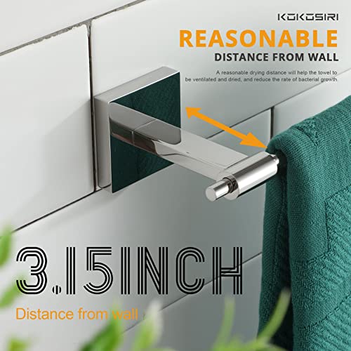 KOKOSIRI Hand Towel Rail Bathroom Towel Holder for Bath Kitchen 9 Inch Necklace Holder Hanger Chrome Stainless Steel Wall Mounted B3005CH