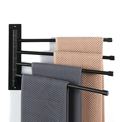 HIGOH Towel Racks,Towel Holder Towel Rail for Bathroom, 1Pcs Bathroom Hand Towel Holder, Rotating Towel Holder, Wall Mounted Towel Hanger, Stainl