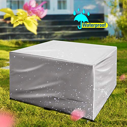 Kisbeibi Patio Furniture Covers Waterproof, Outdoor Table Cover & Patio Chair Covers for Outdoor Rain Snow Protection Dust Wind-Proof, Anti-UV, S