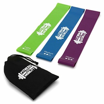 CKB Ltd® Pack of 3 Resistance Bands Set Exercise LOOP BANDS Elastic Ankle Leg Home Gym Fitness - Natural Latex - Great for Booty Workouts & Physi