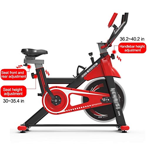 NXYJD Exercise Bicycle Bike Upright Folding Silent Bicycle with LCD monitor Cycling Flywheel Fitness Fitness Training