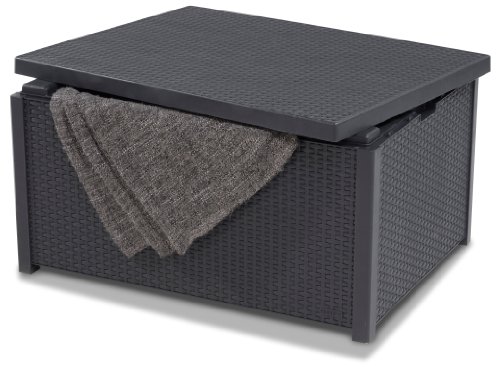Keter Victoria Balcony Set & Allibert Arica Outdoor Storage Box - Graphite