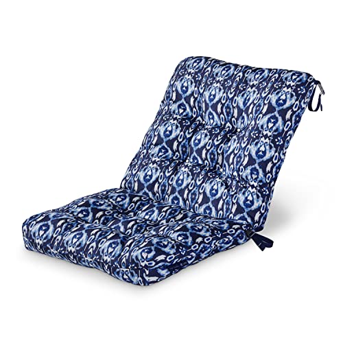 Classic Accessories Vera Bradley Water-Resistant Patio Chair Cushion, 21 x 19 x 22.5 x 5 Inch, Happy Blooms, Seat Back Cushion
