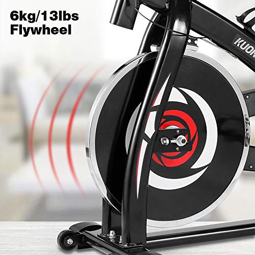 N/A Exercise Bike with Accessories and Tools Adjustable Belt Drive Sport Exercise Bike with Digital Monitor (Color : Red)